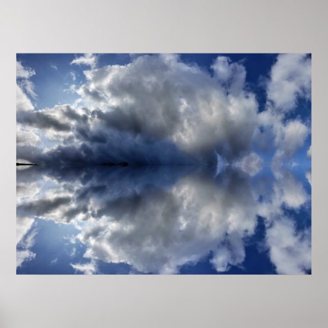 Poster Fundo de chamada de vídeo das nuvens de Moody (Frente)