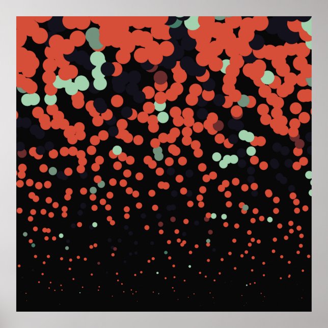 Poster Fundo de colheita colorido geométrico. Abstrato (Frente)