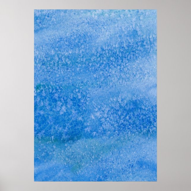 Poster Fundo de Cor da Água Azul (Frente)