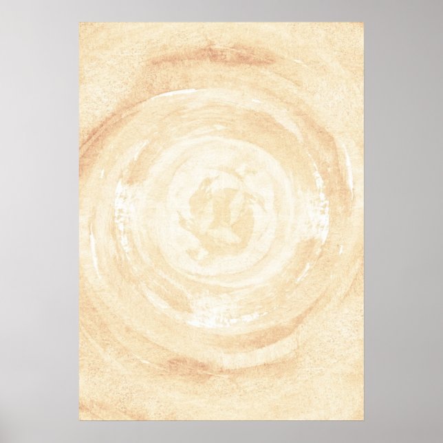 Pôster fundo de cor d'água pintado manualmente com abstra (Frente)