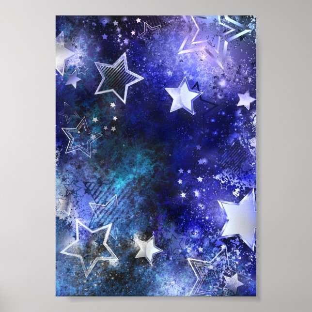 Poster Fundo de Espaço com Estrelas (Frente)