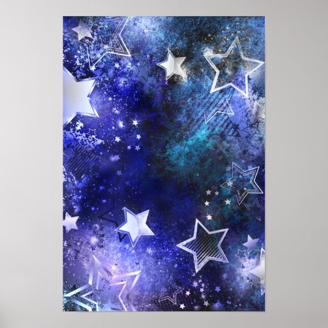 Poster Fundo de Espaço com Estrelas (Frente)