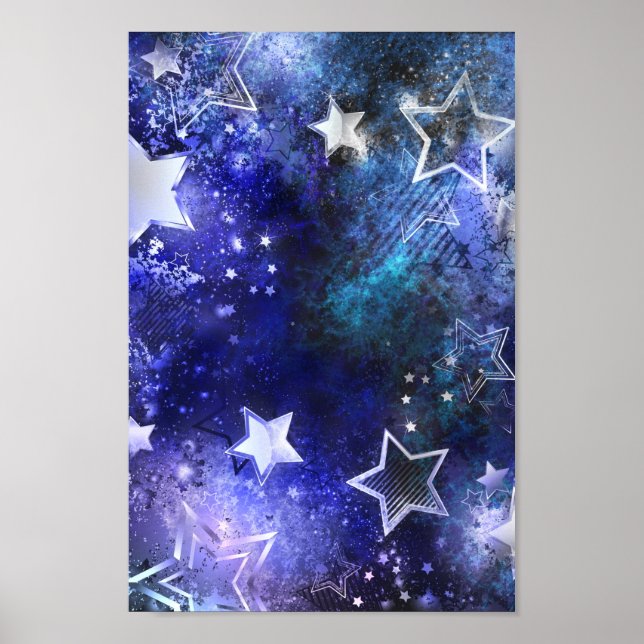 Poster Fundo de Espaço com Estrelas (Frente)
