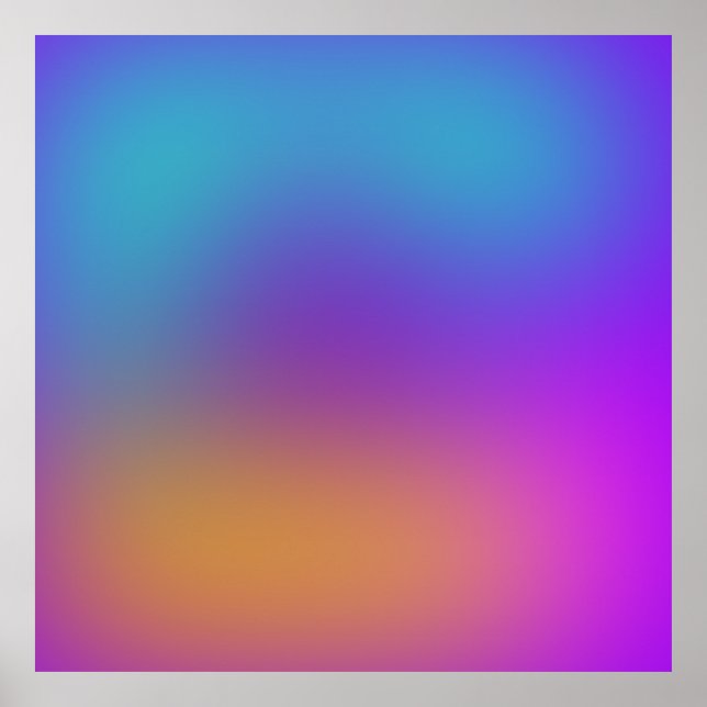 Poster Fundo de Gradação Multicolorido abstrato (Frente)