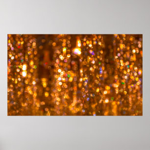 Poster Fundo de natal de abstrato dourado desconcentrado