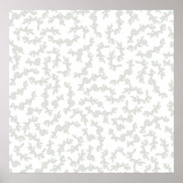 Pôster Fundo de Natal Holly - Luz iluminada (Frente)