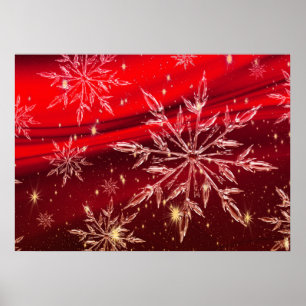 Poster Fundo de Natal Vermelho