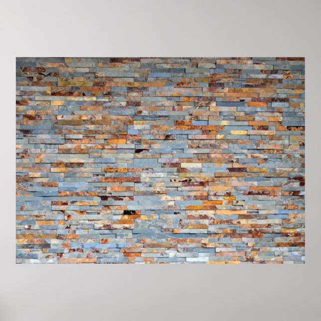 Poster Fundo de Parede de Tijolo Antigo (Frente)