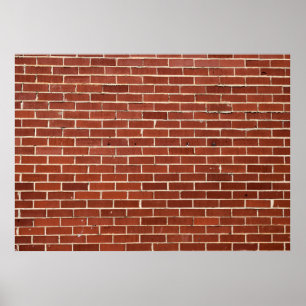 Poster Fundo de Parede de Tijolo Vermelho