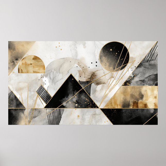 Poster Fundo de pintura de abstrato moderno (Frente)