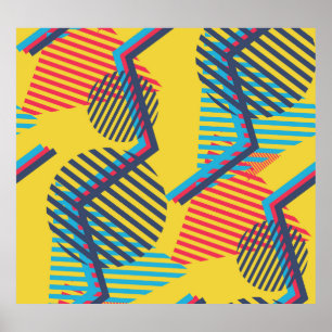 Poster fundo de pop, textura geométrica de abstrato.