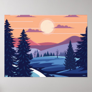 Poster Fundo de recolha de inverno