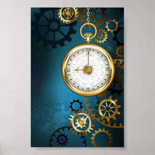 Poster Fundo de tartaruga com engrenagens