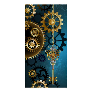 Pôster Fundo de tartaruga com engrenagens