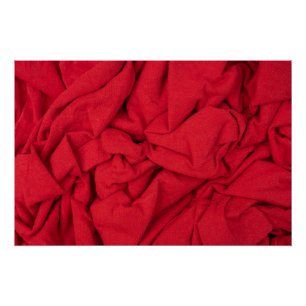 Pôster Fundo de Têxtil Luxuoso Vermelho Escuro Enrugado