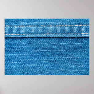 Poster Fundo de textura de jeans azuis.