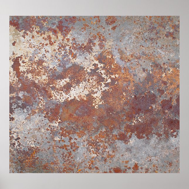 Poster Fundo de Textura Metálica Rusty (Frente)