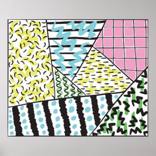 Poster fundo desenhado em abstrato 3