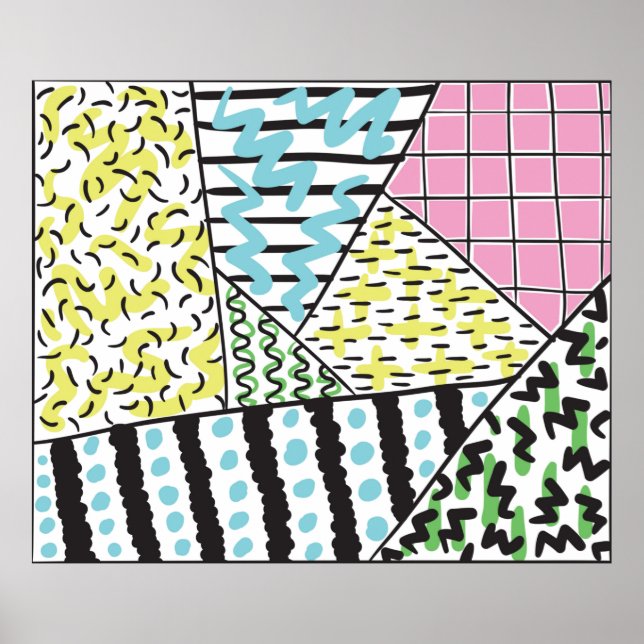 Poster fundo desenhado em abstrato 3 (Frente)