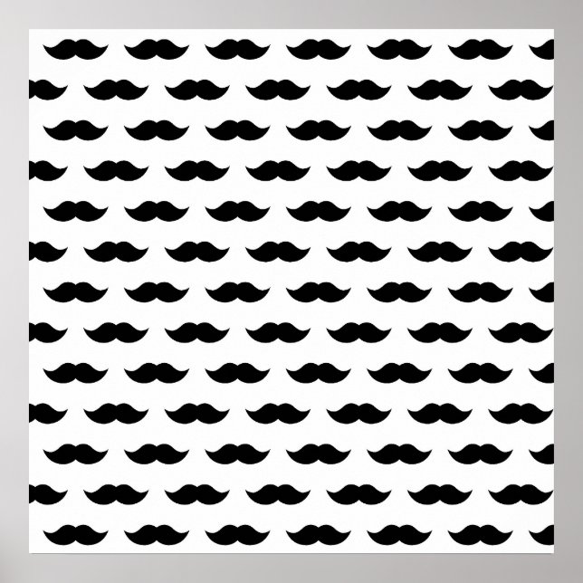 Pôster Fundo do bigode preto (Frente)