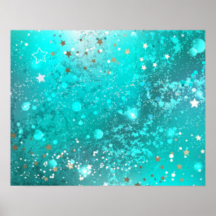 Poster Fundo do Mint Turquoise Foil