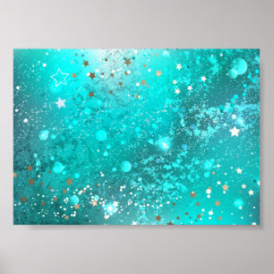 Poster Fundo do Mint Turquoise Foil