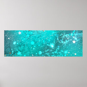 Poster Fundo do Mint Turquoise Foil