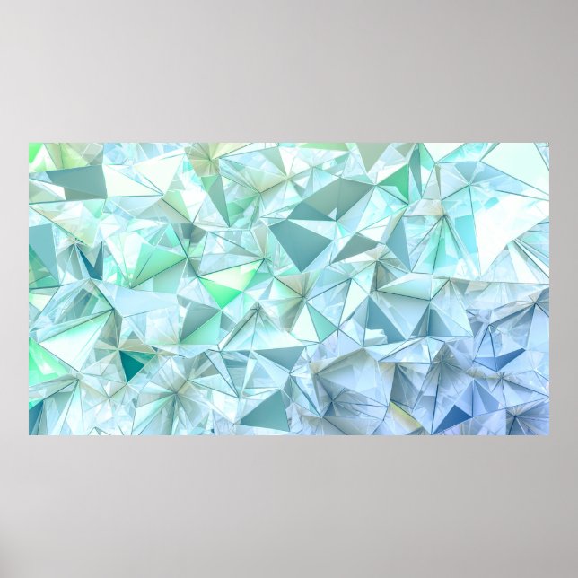 Poster Fundo do triângulo de cristal. (Frente)