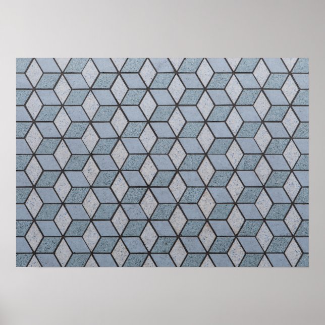 Pôster Fundo dos blocos de arte abstrato (Frente)