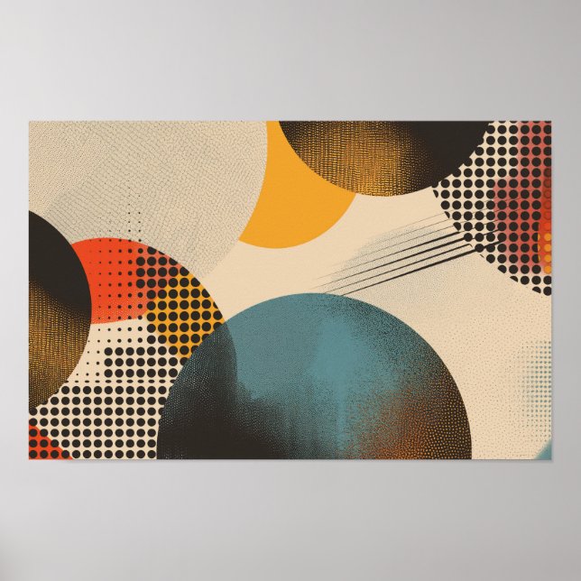 Poster Fundo dos círculos e padrões de pontos (Frente)