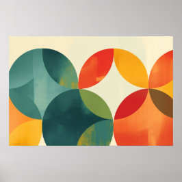 Poster Fundo dos círculos transparentes coloridos