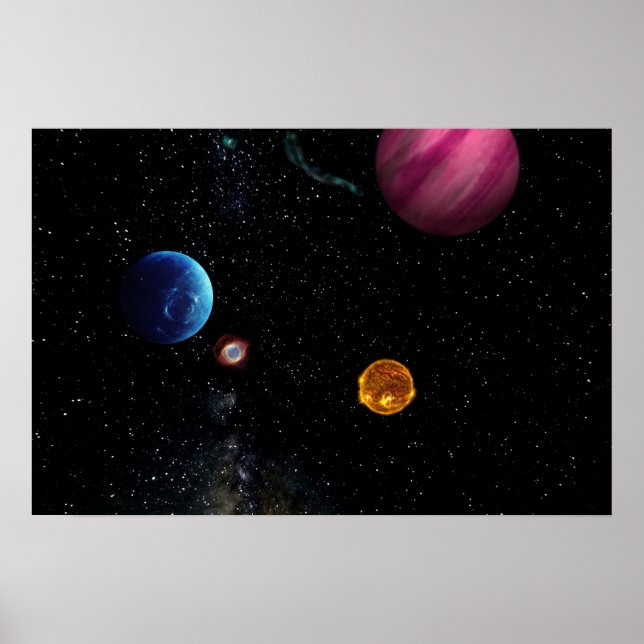 Poster Fundo Espacial (Frente)