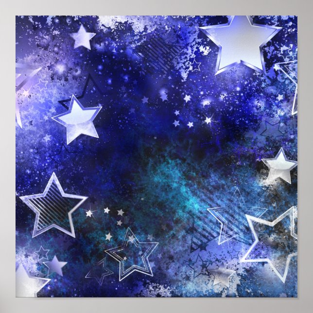 Poster Fundo Espacial com Estrelas (Frente)