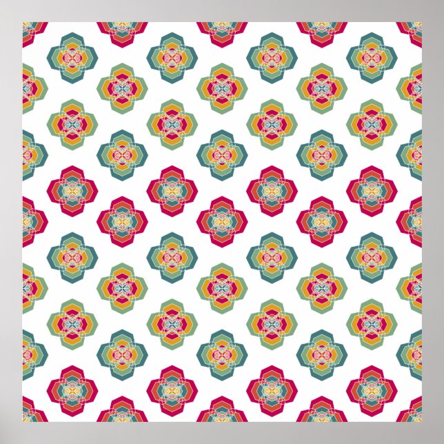 Poster Fundo Floral sem abstrato, textura superficial (Frente)