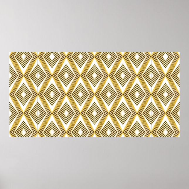 Poster Fundo geométrico abstrato. Art Déco.  (Frente)