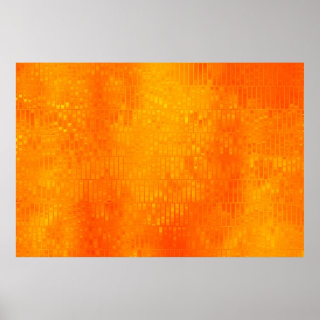 Poster Fundo laranja abstrato brilhante com vidros (Frente)