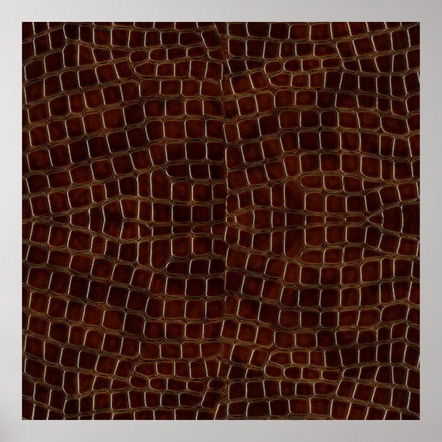 Poster Fundo natural do crocodilo castanho lacrado (Frente)