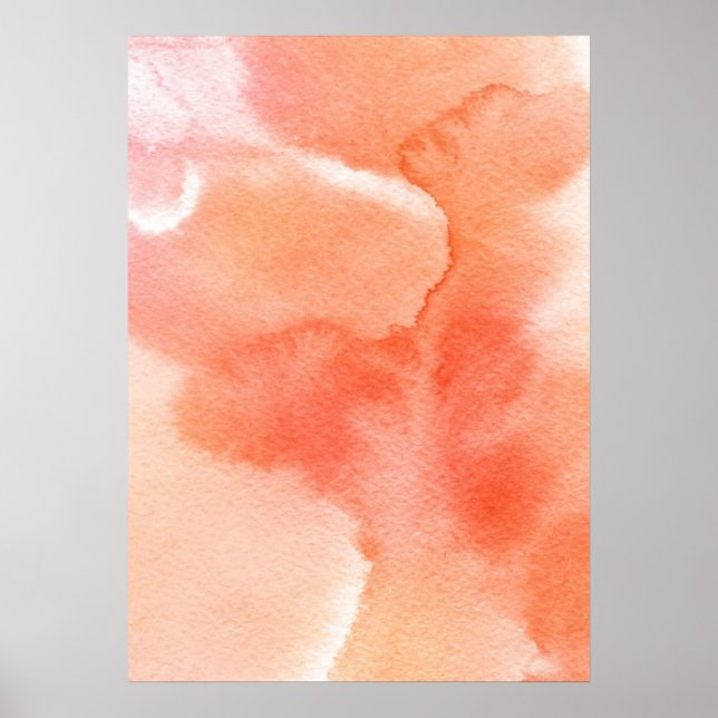 Pôster fundo pintado manualmente com abstrato d aquarela (Frente)