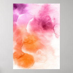Poster Fundo pintado mão 3 da aguarela abstrata