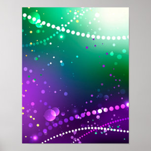 Poster Fundo Roxo Festivo do Carnaval