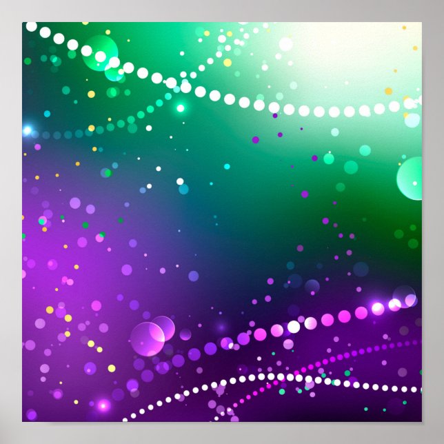 Poster Fundo Roxo Festivo do Carnaval (Frente)