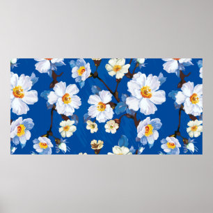 Poster fundo sem descontinuidades do padrão abstrato flo