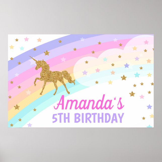 Poster Fundo Unicorn (Frente)