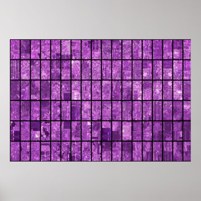 Poster Fundo violeta brilhante abstrato com glos (Frente)