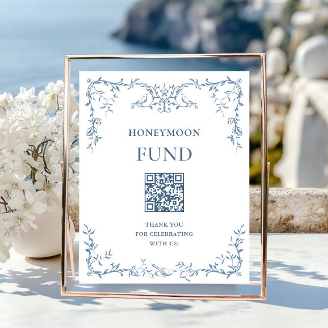 Poster Fundo Vitoriano de Lua Azul de Dusty, Ornamentado (Criador carregado)