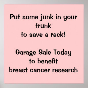 Poster Fundraising da venda de garagem
