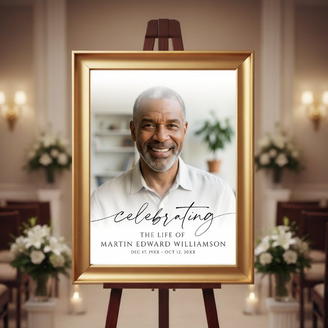 Poster Funeral Celebration of Life Photo Memorial (Criador carregado)