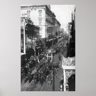 Pôster Funeral de Jefferson Davis em Nova Orleães: 1908