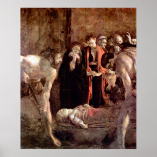 Poster Funeral de St Lucia por Caravaggio