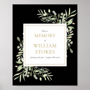 Poster Funeral Dourado Negro Compartilha Um Sinal De Memó
